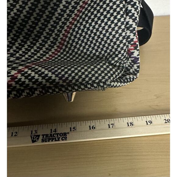 CHAPS Collection Travel Tote Houndstooth Weekender Large Shoulder Duffle Plaid - Picture 5 of 6